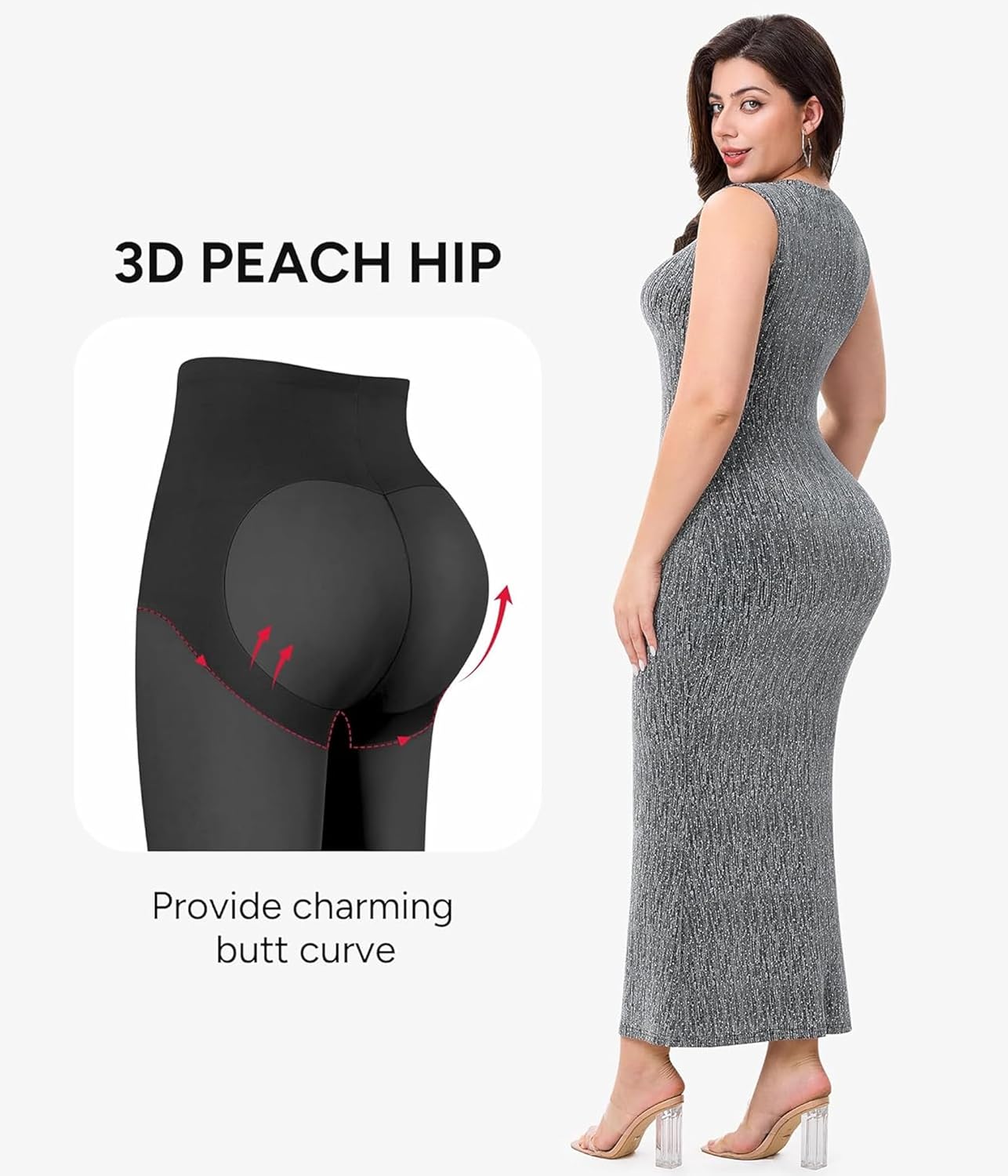 Nebility Seamless Shapewear for Women Tummy Control Butt Lifting Shapewear Thigh Slimmer Light Shaping Footless Tights - Image 6