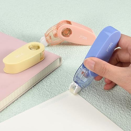 Miniatura 6 de Temiary 6 cintas de doble cara, rodillo de cinta adhesiva para suministros de álbumes de recortes, camino dispensador para manualidades (pastel)