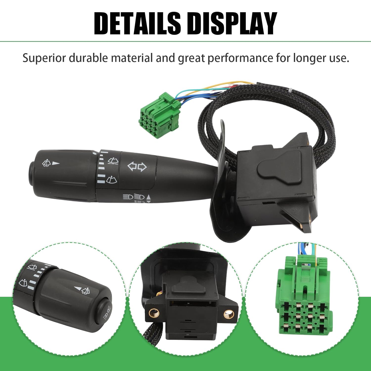 Turn Signal Switch with 8 Wire Compatible with Kenworth and Peterbilt Models Replaces P27-1067, P271067, P27-6221, TRW 480791