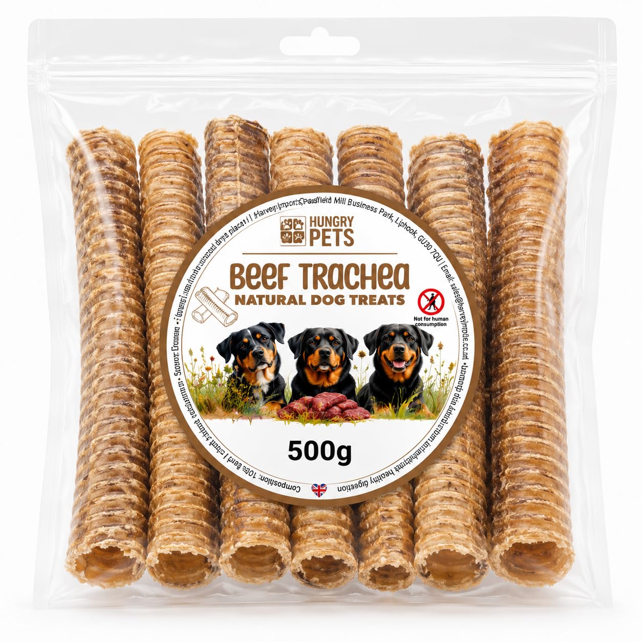 Beef Trachea, Natural Dog treat (500g)