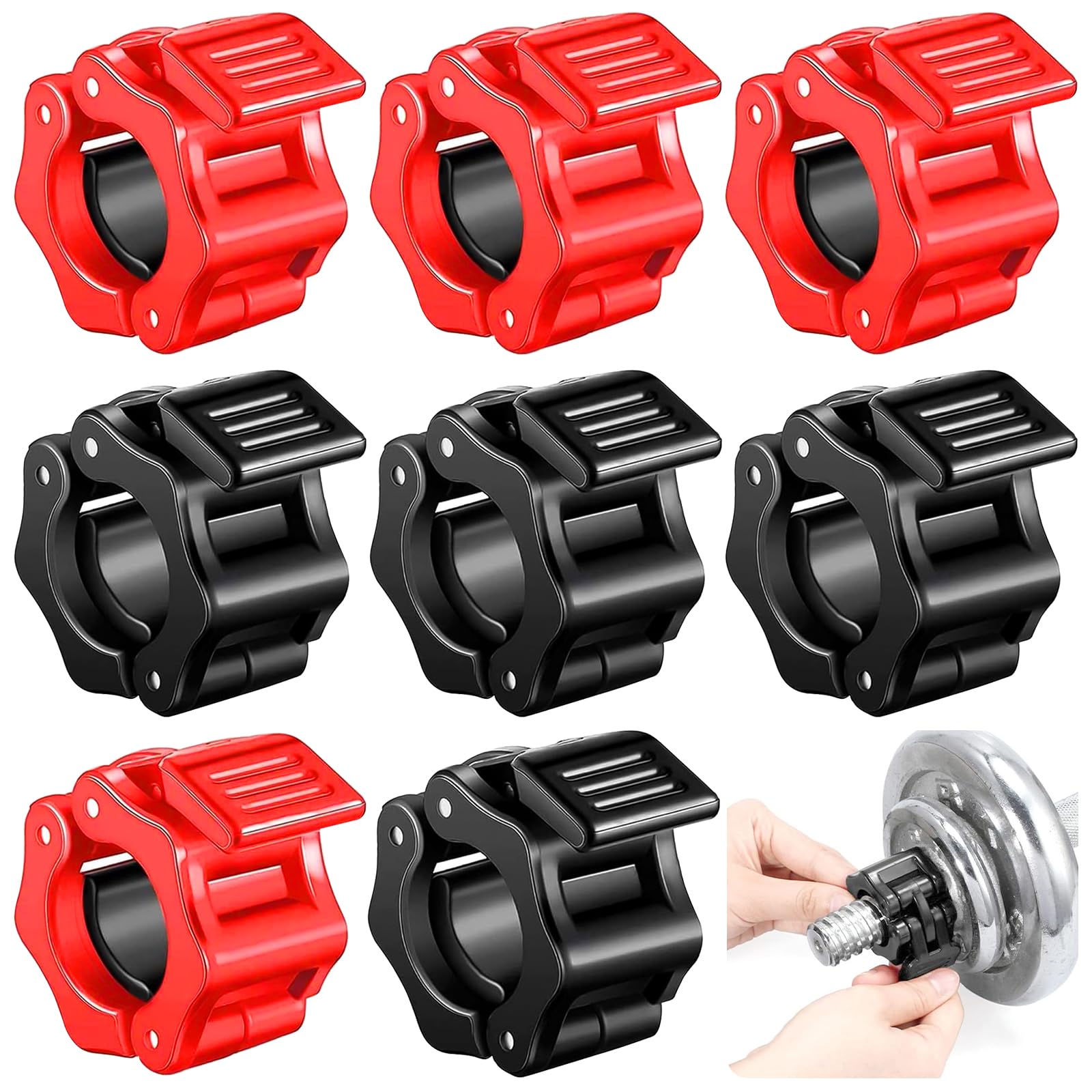 Pack De 6 Pinces Pour Haltères 30mm - Verrouillage Rapide Et Sécurisé Pour Barre De Musculation
