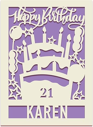 EDSG Tarjetas de cumpleaños para mujeres y hombres, tarjetas de cumpleaños personalizadas, regalos para ella, tarjetas de felicitación con cualquier