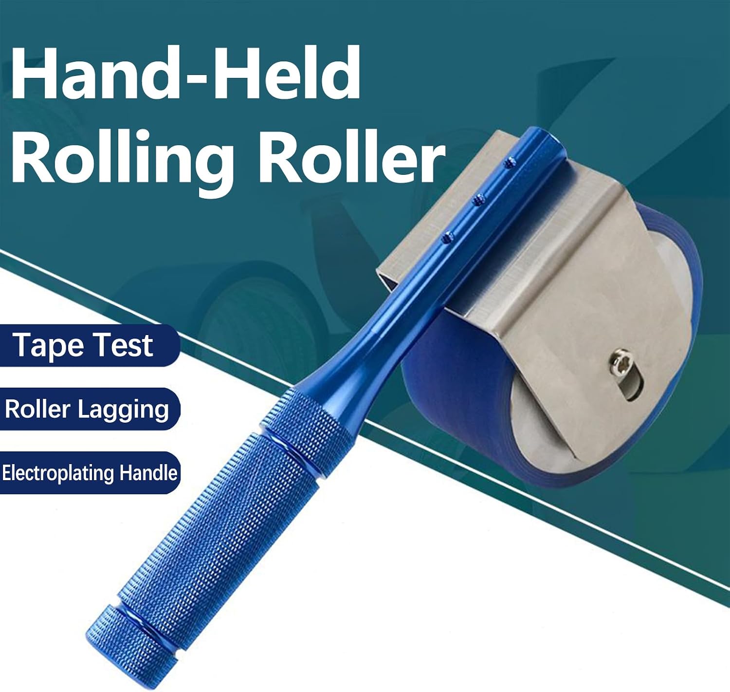 Standard Manual Roller Adhesive Test Tool, 2KG Industrial Hand Rubber Press Wheel, Adhesion Tester Rolling Wheel for Vinyl Flooring Wallpaper Carpet