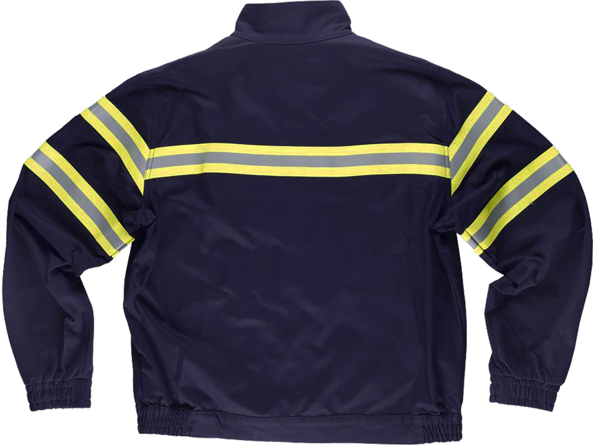 WORKTEAM Cazadora Ignífuga Antiestática Soldadura Arco Eléctrico EPI Cat III Cintas Reflectantes Tejido 310 g/m² Alta Visibilidad
