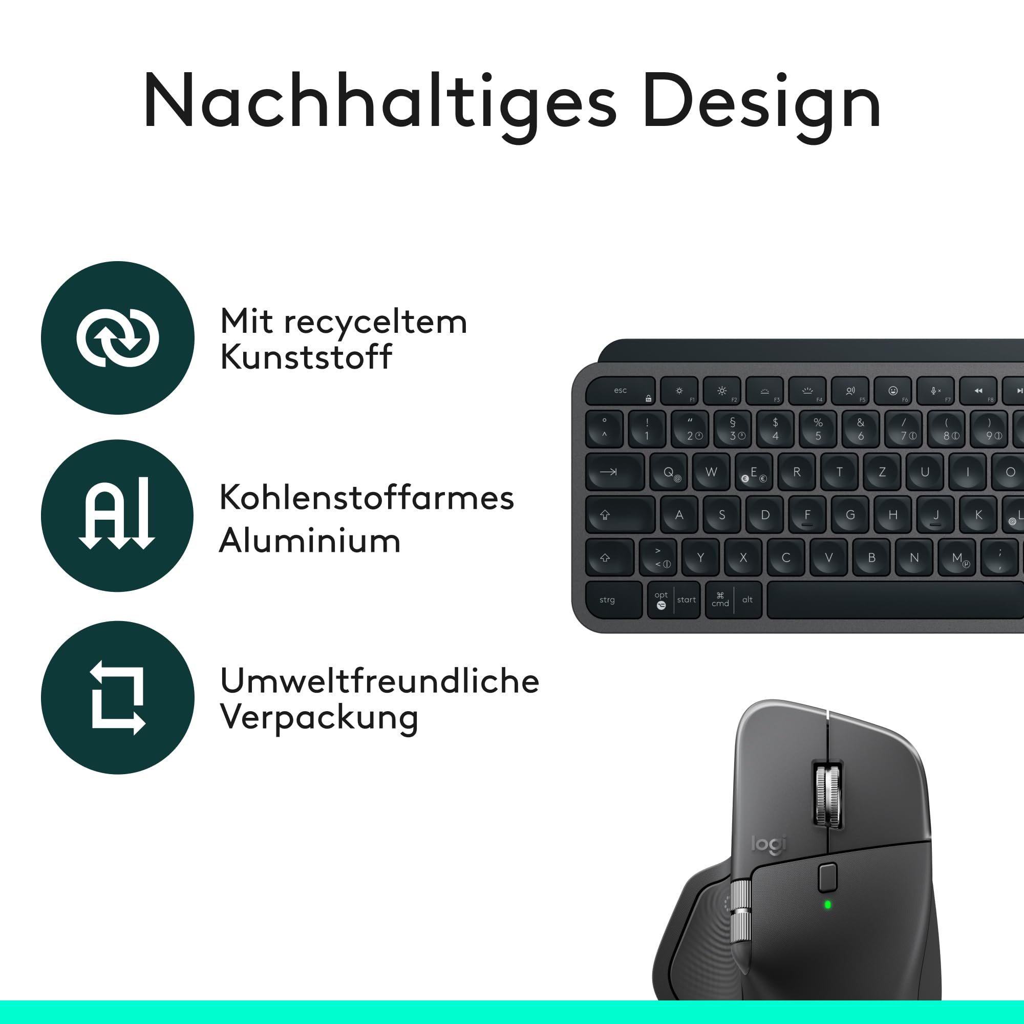 Logitech MX Master 4 for Business Wireless Maus, MX Keys für Business Wireless Tastatur mit Logi Bolt Empfänger, Bluetooth, USB-C-Ladung, leisen Klicks, Windows,Mac,Chrome,Linux, DEU QWERTZ – Grafit
