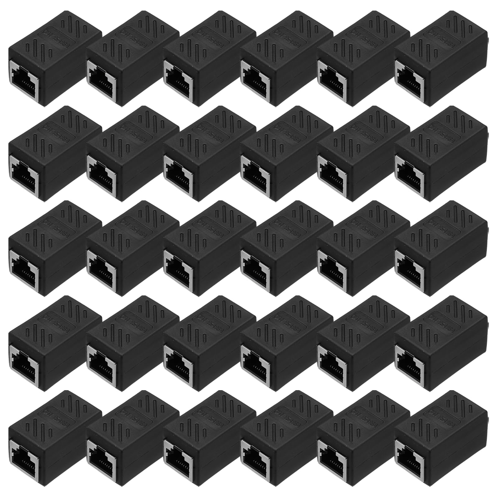 QUARKZMAN 30 Pack RJ45 Ethernet Coupler, Femmina a Femmina Cat6 Coupler Adattatore di Estensione Ethernet Connettore di Rete per Cat8/Cat7/Cat6/Cat5e/Cat5, Nero