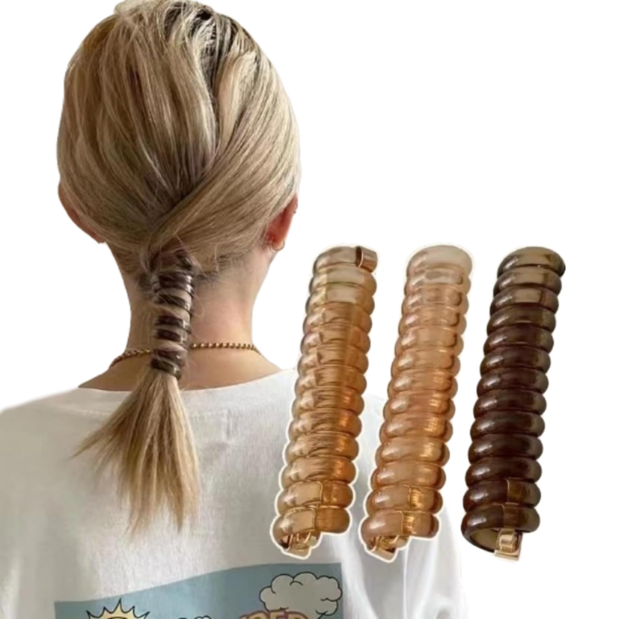 Support pour queue de cheval sans trace élastiques à cheveux anti-casse