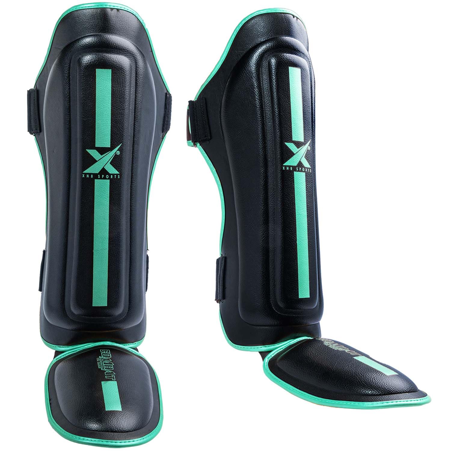 Xn8 MMA Shin Guards Kickboxing Shin Pad for Fighting Karate Boxing Training Taekwondo BJJ Lamina Hide Leather Instep Leg Protector Muay Thai Shin Guards
