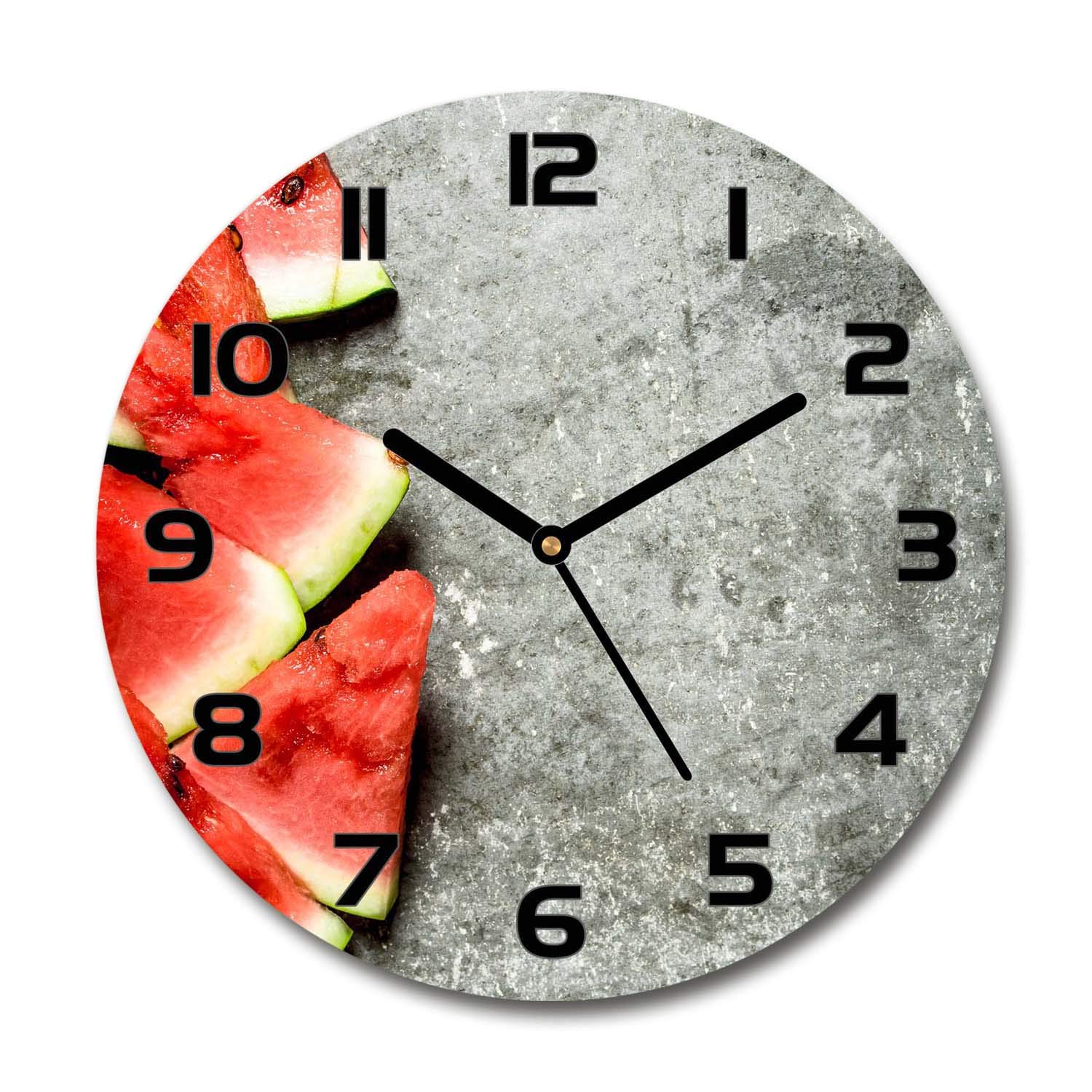 Horloge murale décoration pastèque pour cuisine lumineuse
