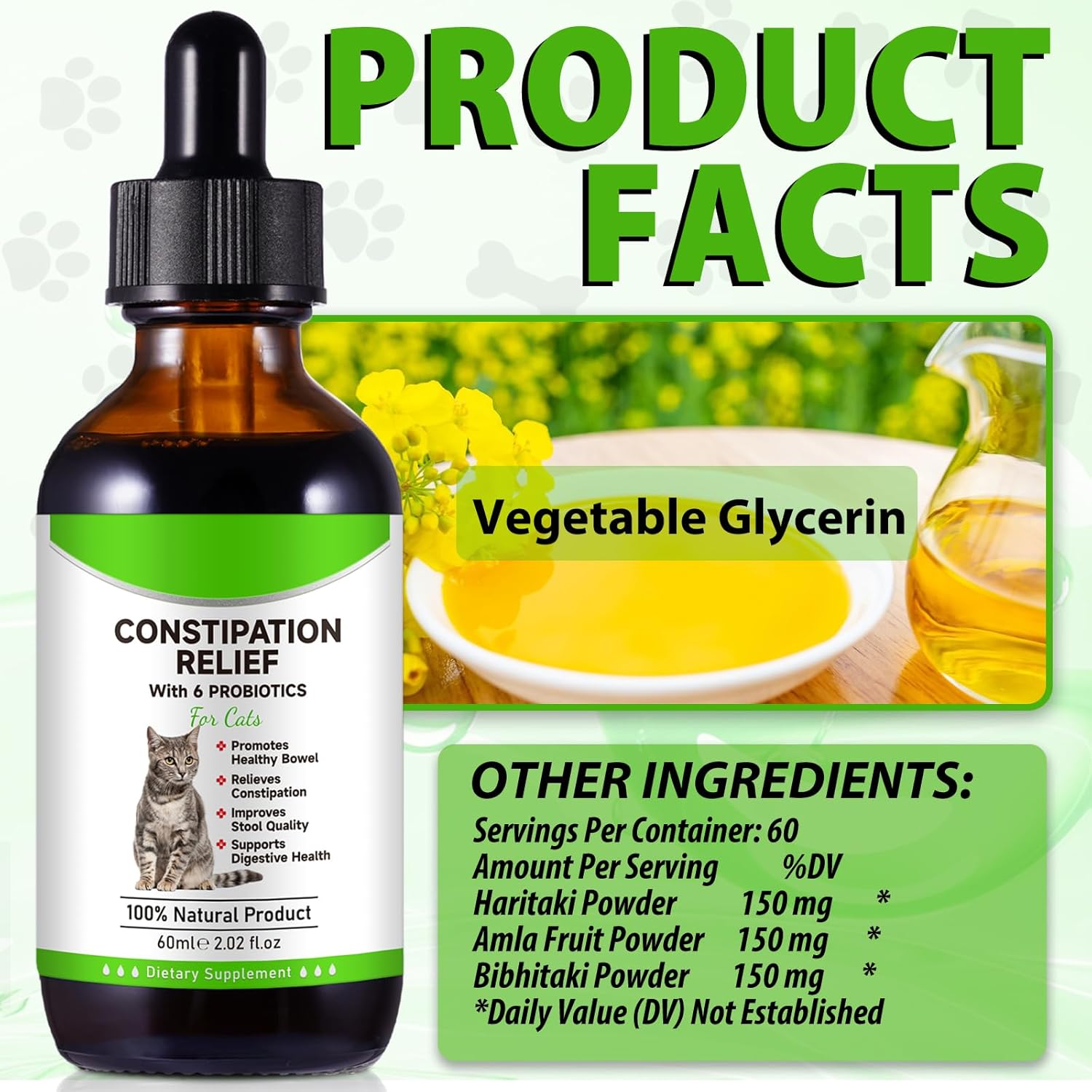 Cat Constipation Relief, Cat Laxative Constipation Relief, 100% Natural Laxative with 6 Probiotics Stool Softener, Promotes Digestive Health - 2 fl oz - Image 4