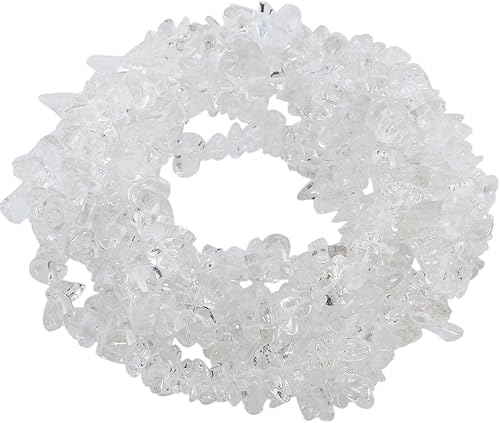 SUNYIK Cuentas sueltas perforadas de cuarzo de roca con forma irregular para fabricación de joyas, 32-33 pulgadas