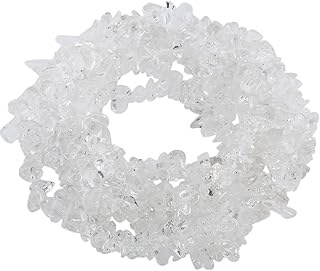 SUNYIK Rock Quartz Tumbled Chip Stone Irregular Shaped Drilled Loose Beads Strand for Jewelry Making 32-33"