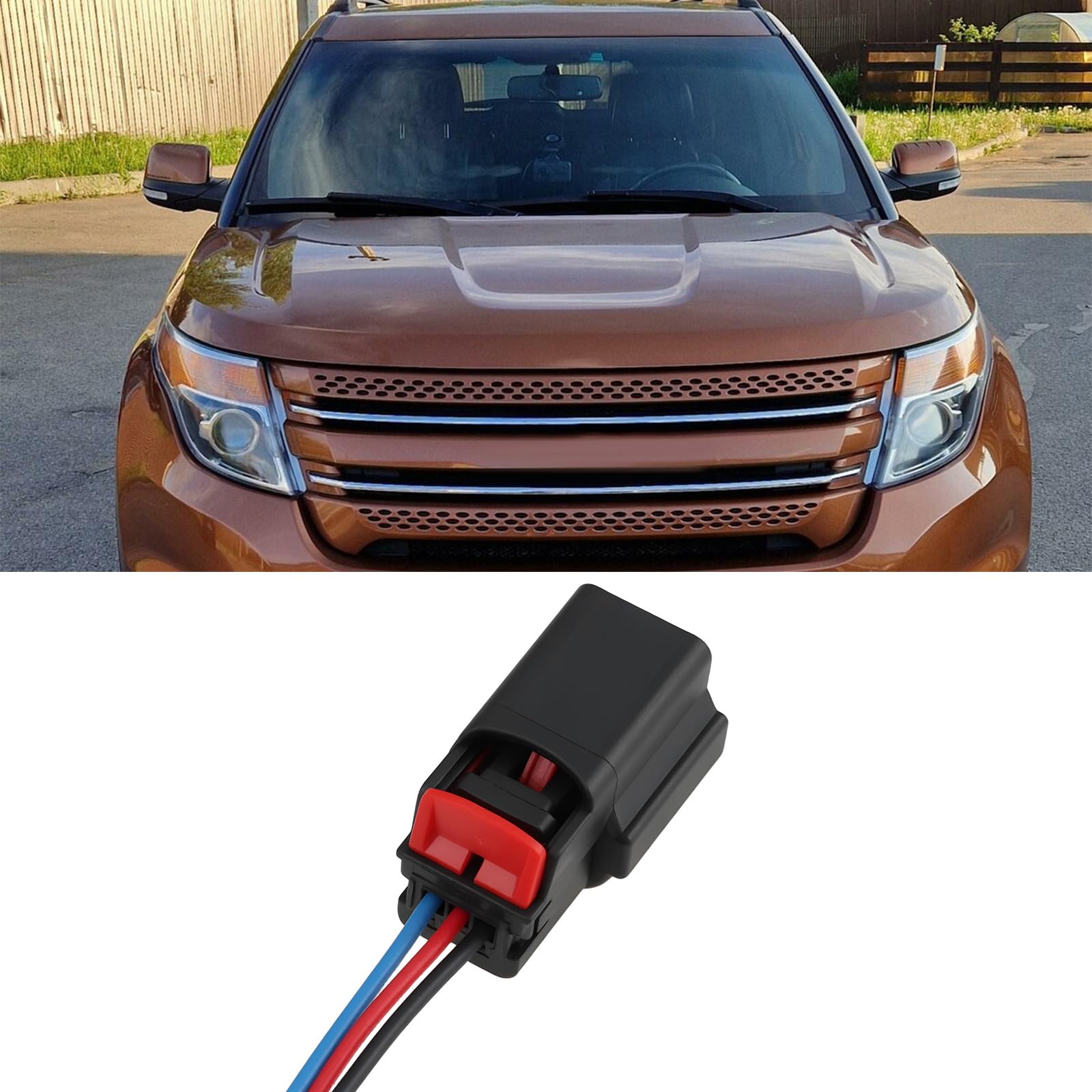 ECSiNG 2 szt. Samochodowe 3-pinowe złącze wiązki czujnika parkowania 31404-3110 kompatybilne z Ford Explorer 2011-2019