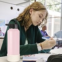 Vista 69 de WUQID Heart Shaped Texture Silicone Boot Compatible with Stanle Quencher H2.0 IceFlow Flip 20oz 30oz 40oz,Hydroo Flask 12-24oz