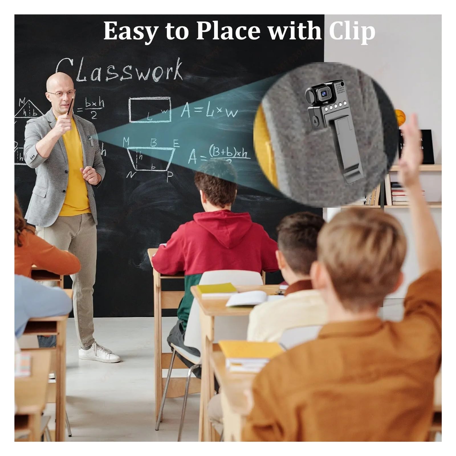 Mini action cam portatile 4K HD, con clip posteriore, girevole a 180°, visione notturna a infrarossi, per sport, da viaggio, per bicicletta, con registratore (solo fotocamera, versione L9-DV)