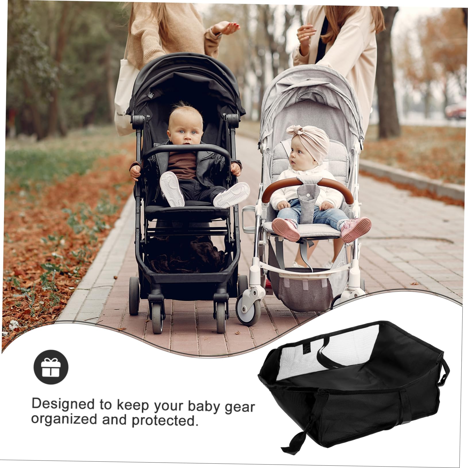 Cesta Inferior de Almacenamiento para Cochecito y Compatible con Carritos Carritos Transpirable
