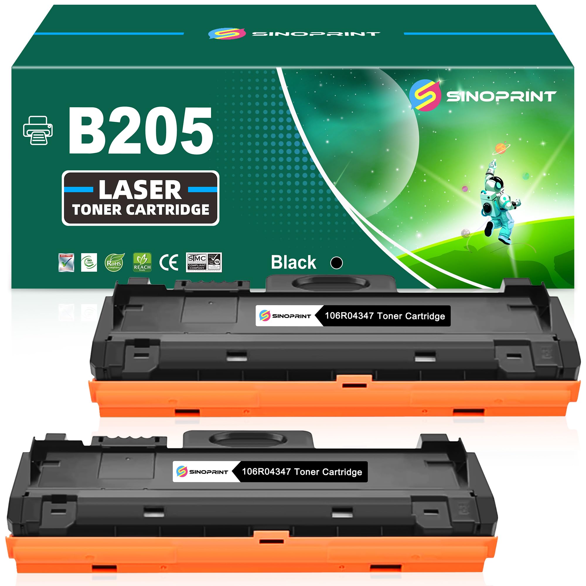 SINOPRINT Compatible Toner Cartridge Replacement for Xerox 106R04347 106r04346 use for Xerox B210 B205 B215 B210DNI B205NI B215DNI B215MFP B205MFP