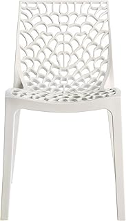 Verone Mobili Lote de 2 Sillas Mod. Gaudi- Color Blanco para Exterior Tanto para terraza y Jardin realizada en Polipropileno