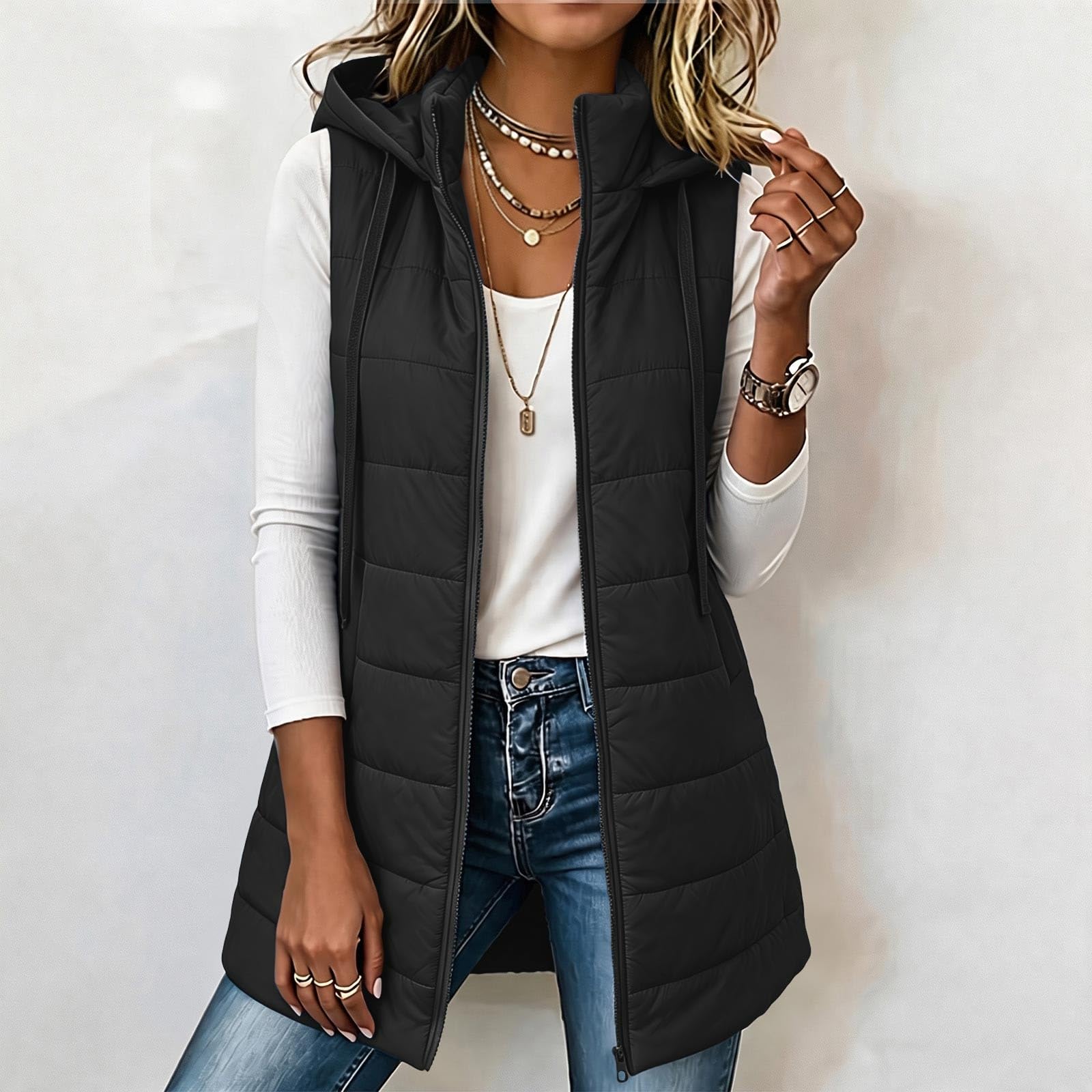 Steppweste Damen Ärmellos Steppjacke Daunenweste Daunenjacke Daunenjacke