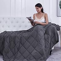 Vista 6 de Weighted Blanket 20lbs 48"x72" Cooling Breathable Heavy Blanket Microfiber Material with Glass Beads for Adult All-Season Summer Fall Winter Soft