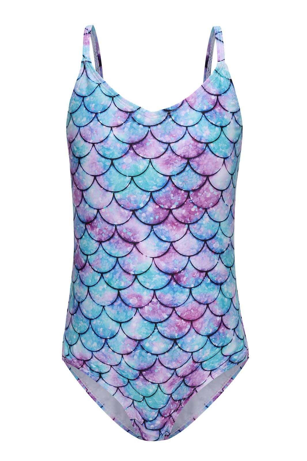 Girls One Piece Swimsuits Mermaid Bathing Suits Summer Swimsuit 2-14 Years