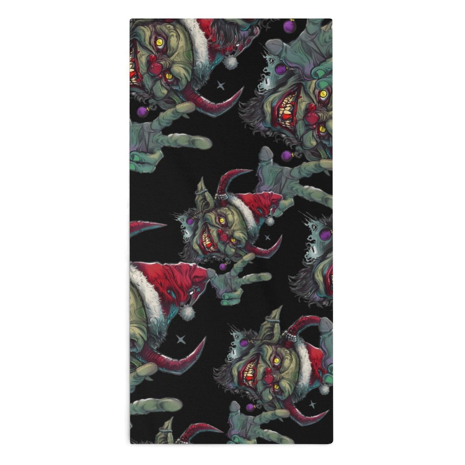 NCLQVJXZKHW Krampus Christmas Devil Hand Towels Soft Face Towel Gym Bathroom Travel Hotel 13"x28"