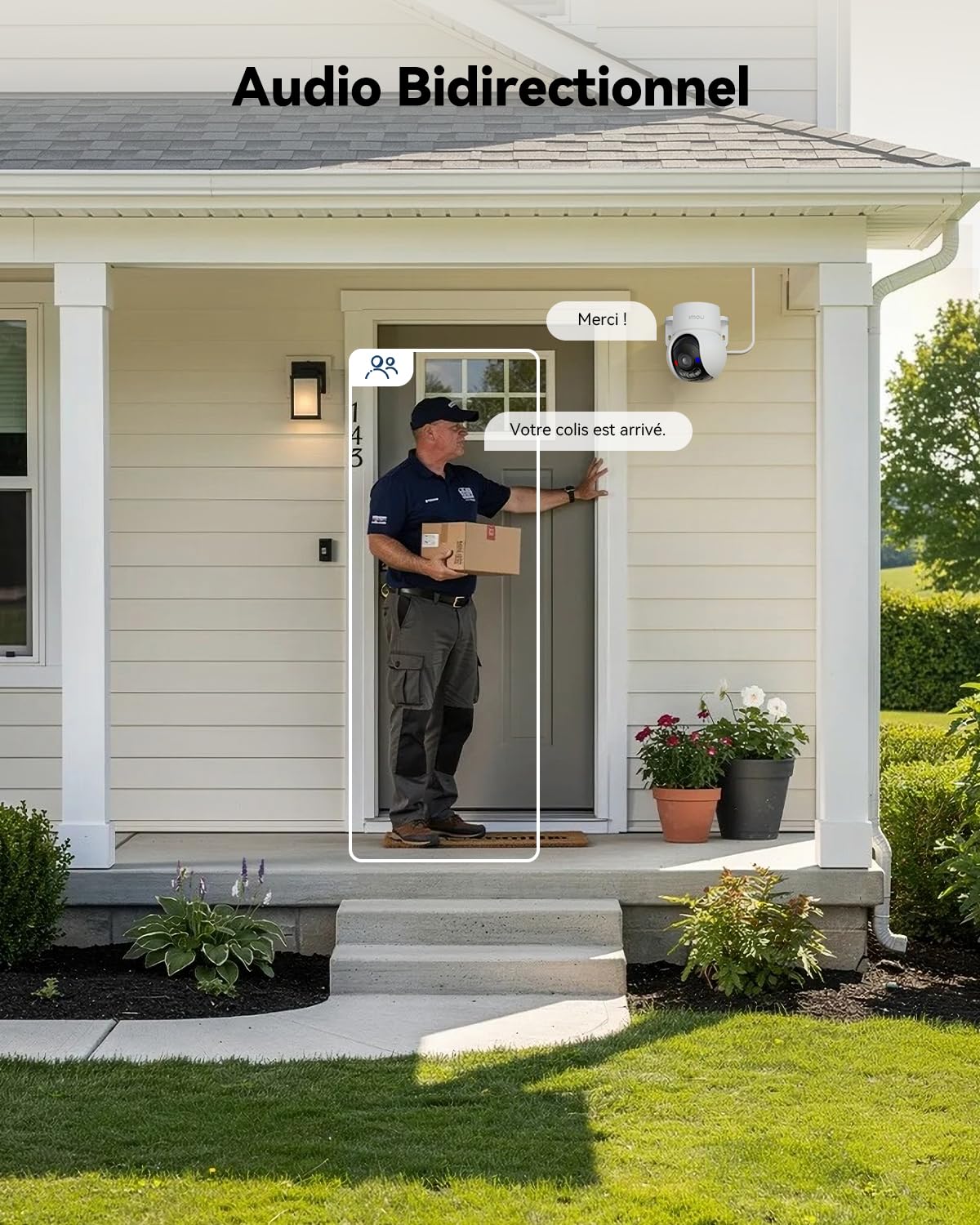 Imou 3K(5MP) Caméra Surveillance WiFi Extérieure 360°, Caméra Exterieur | WiFi 2,4/5GHz, Vision Nocturne Couleur 30M, Détection des Personnes/Véhicules, Suivi Intelligent, IP65, Audio Bidirectionnel