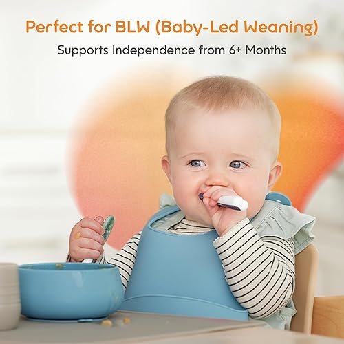 Miniatura 2 de NumNum Juego de Cucharas para Bebé, Baby Essentials Pre-Cuchara GOOtensils para 6+ Meses, Cucharas de Autoalimentación de Primera Etapa para Destete