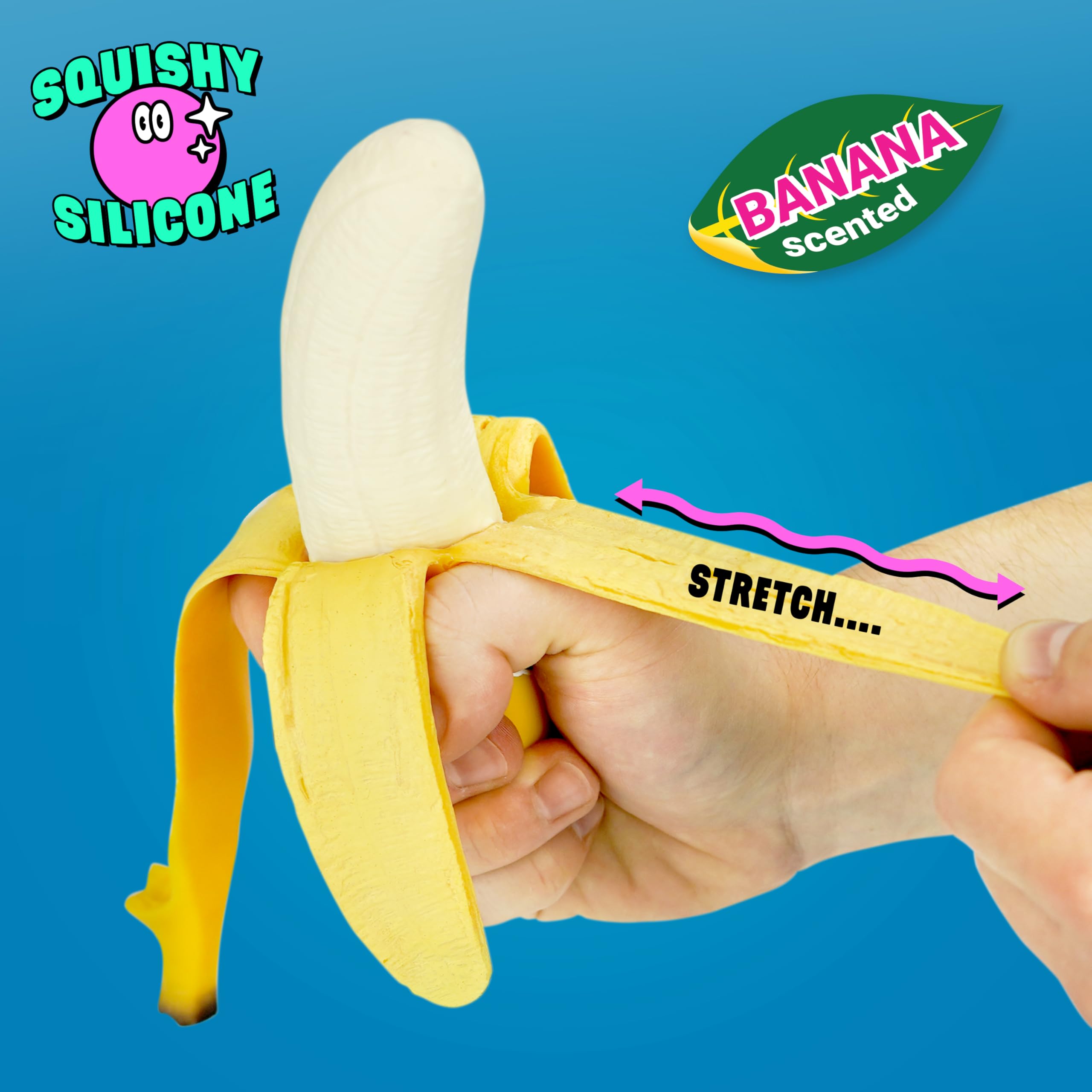 Ripe ’N Ready Stress Banana, Squishy 6" Bendable Banana Stress Toy, Fun Desk Squeeze, Gag Gift - Image 4