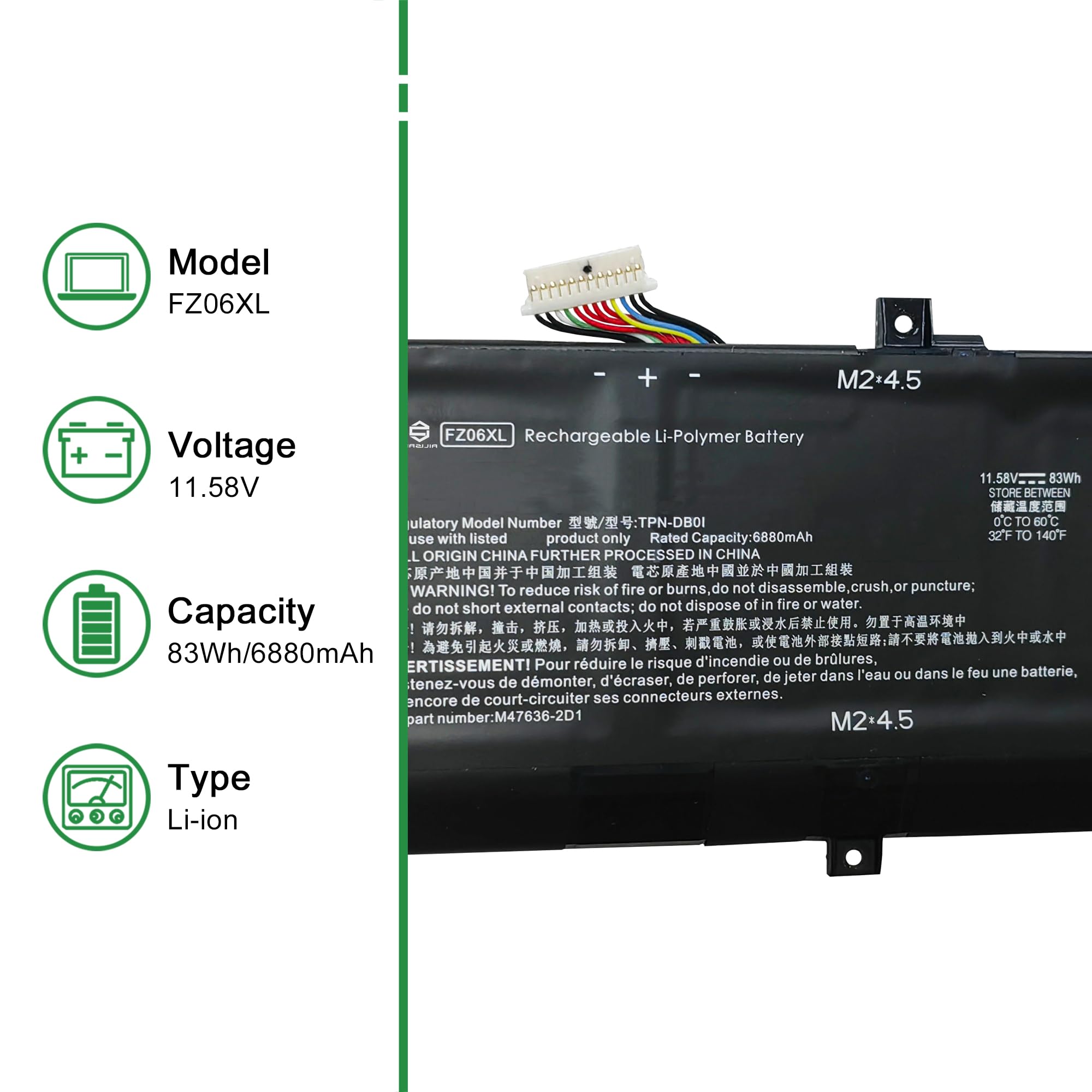 Amazon.com: JIAZIJIA FZ06XL M48025-005 Laptop Battery Replacement