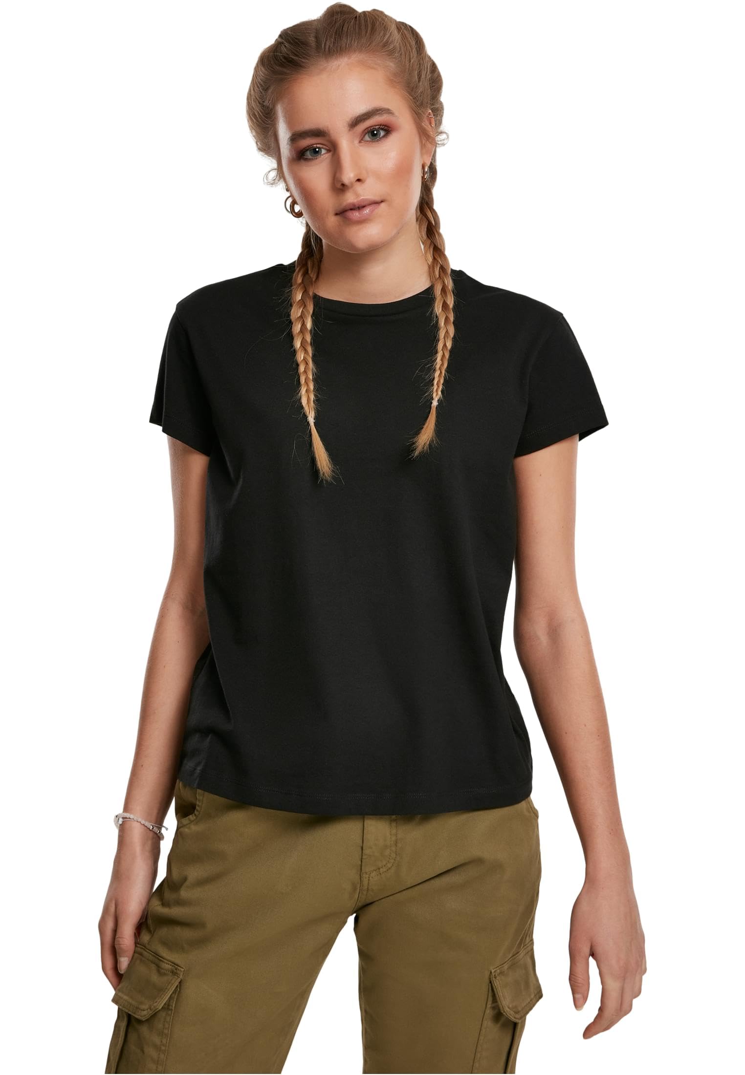 Urban Classics Damen T-Shirt Basic Box Tee Schwarz S EU