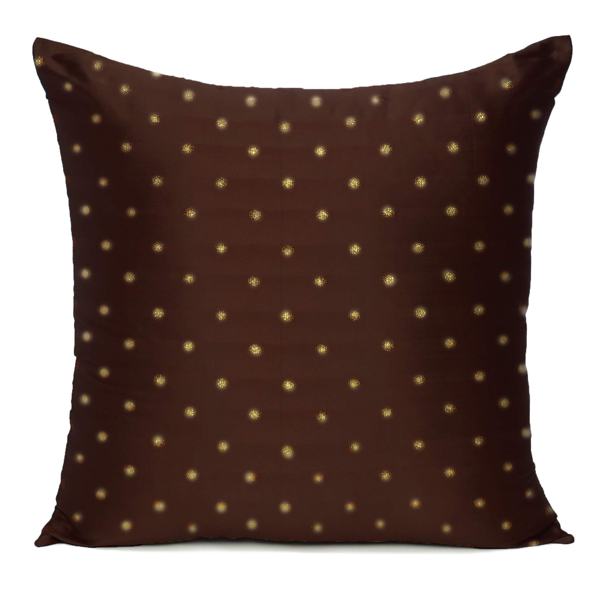 Oussum Art Silk Cushion Cover Throw Cushion Case Brocade Silky Pillow Covers Home Decor Pillow Case (Chocolate Brown, 12 x 12) (B08N12W3ZW) Amazon Price History, Amazon Price Tracker