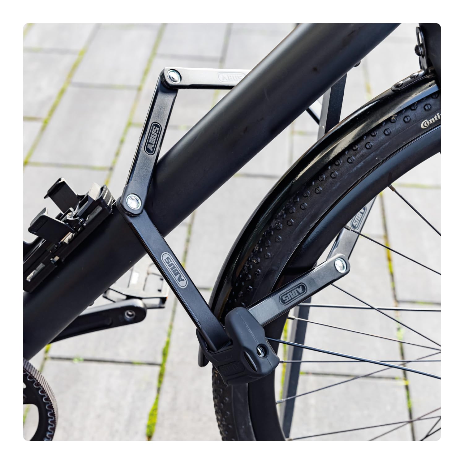 ABUS Antivol pliable Bordo 6000K avec support de serrure SH - Antivol vélo avec cylindre XPlus pour une haute protection contre les manipulations - Niveau de sécurité 10 - Longueur 120 cm