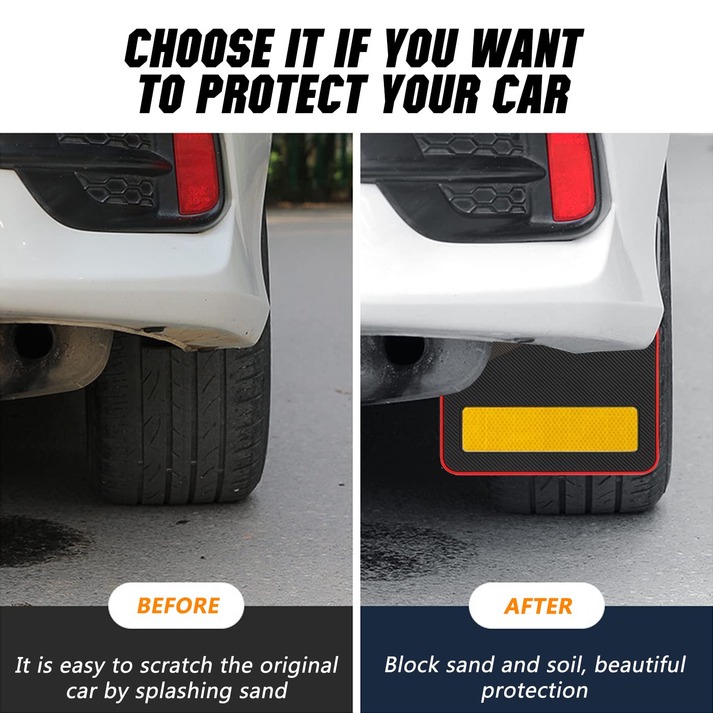 Universal Rubber Mudflaps Pickup SUV Van Truck Mud Flaps Splash Guards Mudguards Dirty Traps For VW AUDI KIA Renault Ford Mazda - 34