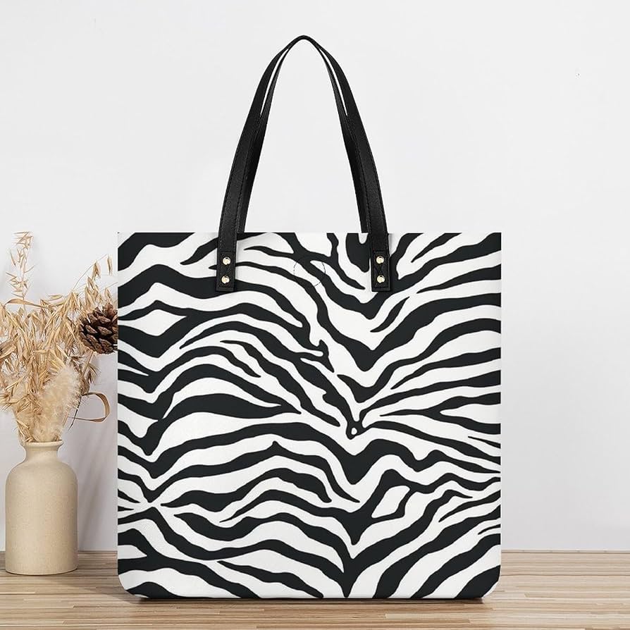 Amazon.co.jp: トートバッグ PUレザー ゼブラ柄 エコバッグ