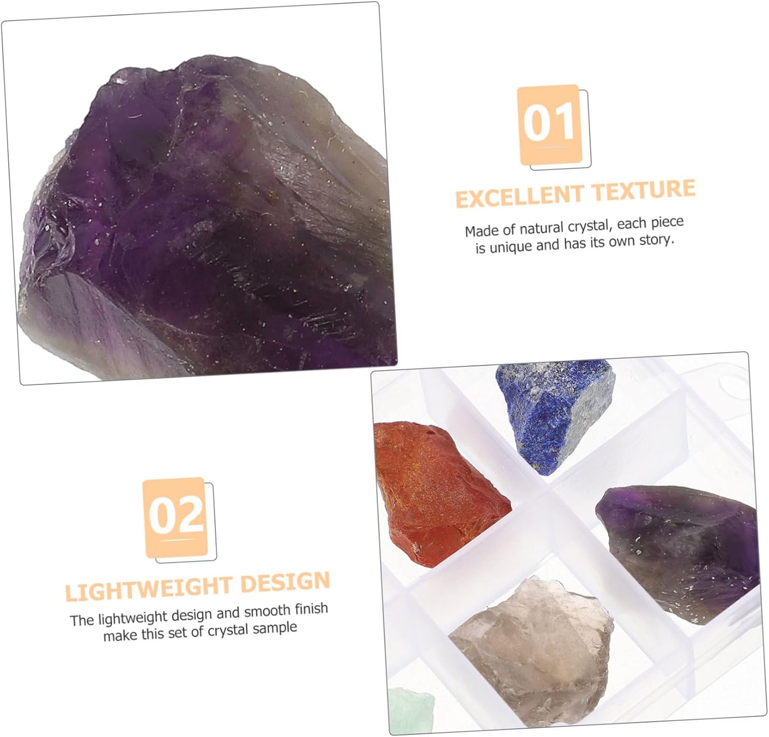 Zerodeko Multi- Crystal Model Sample for Teaching and Crystal Stones for Boys and Girls Home and Educational