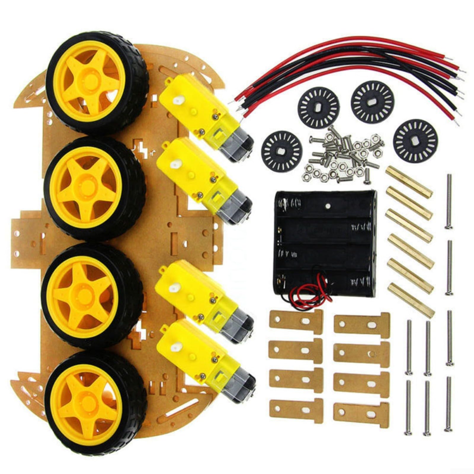Kit de construction de robot 4WD Smart Car Chassis Kit voiture avec capteur de vitesse pour Arduino