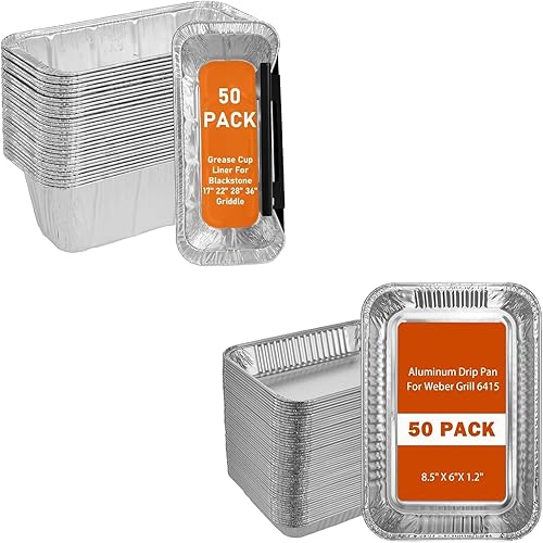 Revestimientos de aluminio para Blackstone Buddle con forros de bandeja de goteo para Weber