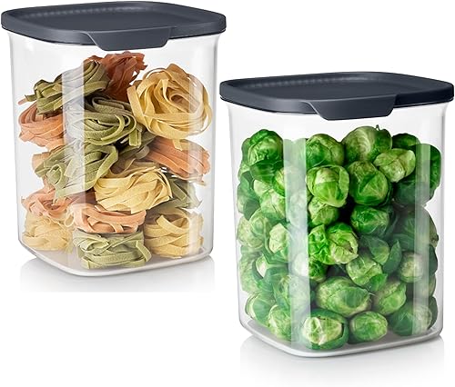 Tupperware Crystal Clear Store & Serve Collection - Juego de 6 recipientes para almacenamiento de alimentos, aptos para lavavajillas y sin BPA, (3