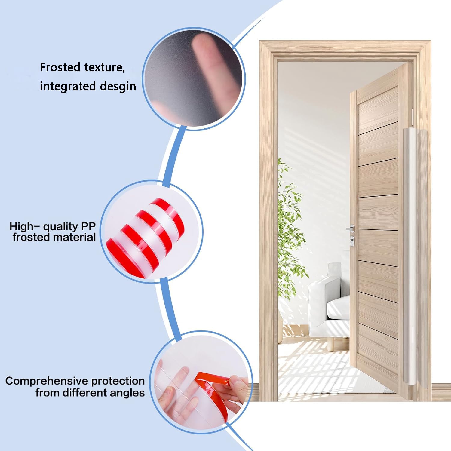 MEISO 2 Piezas Protector de Dedos para Puerta, Protectores Antipellizcos Puertas, Protector Puertas Niños Dedos, Protector de Clip para Dedos de Puerta Autoadhesivo, para Guarderías, Hogar, Escuela