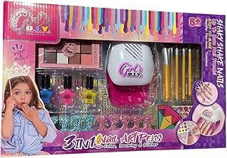 مجموعة استوديو فن تزيين الأظافر من Next Store – طلاء أظافر سريع الجفاف مع أحجار لامعة وملصقات زينة، لتنمية الإبداع والمهارات اليدوية، هدية مثالية للفتيات