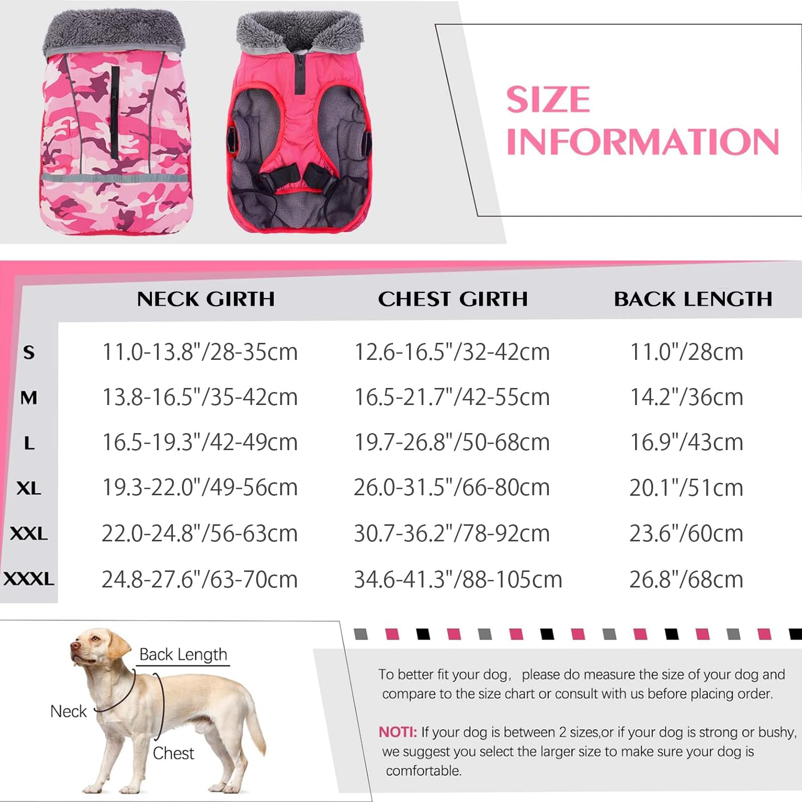 QBLEEV Abrigo Cálido Para Perro, Chaqueta De Invierno Reflectante