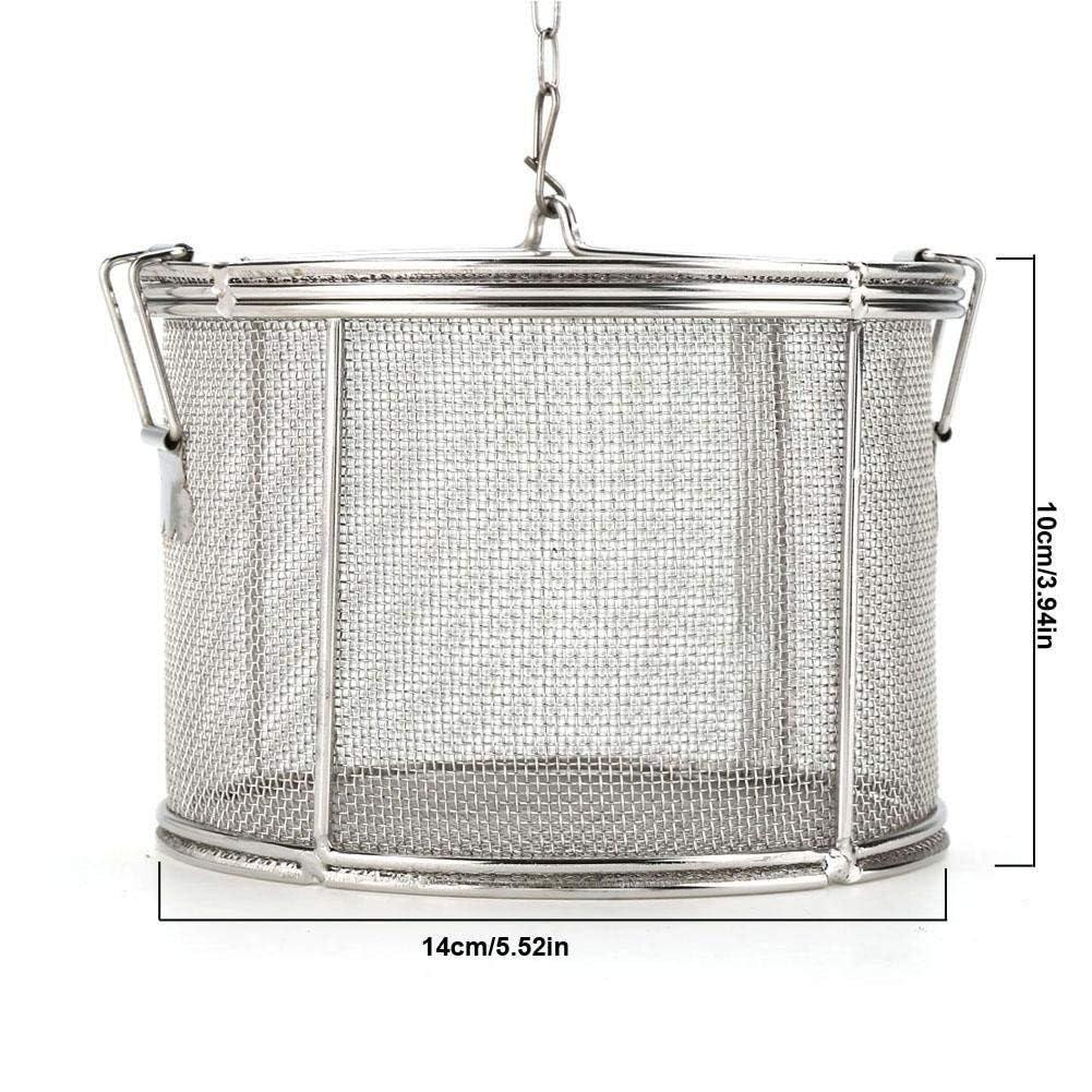 Colador de Condimento de Especias Acero Inoxidable Colador de Bolas de Té Sopa de Condimentos Seperation Cesta Filtro de Especias Herramientas de Cocina[14 * 10]