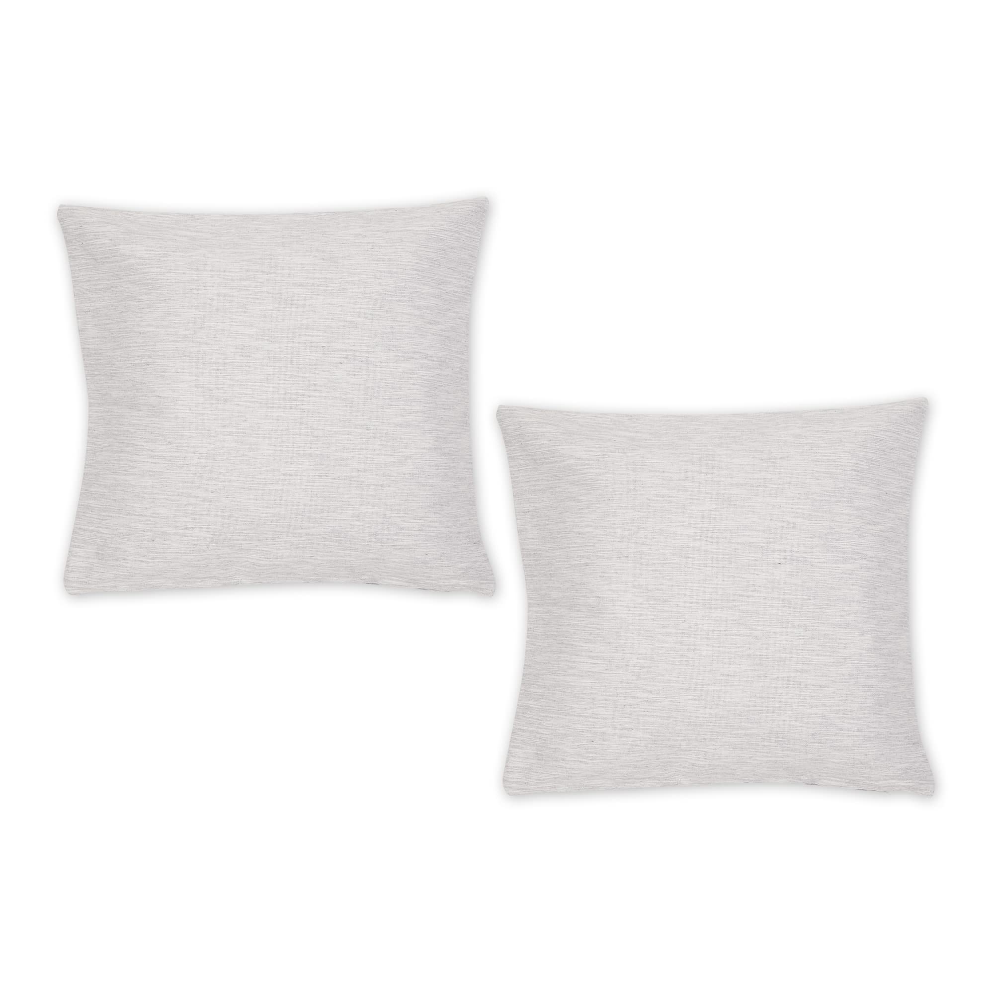 DII Throw Pillow Cover Collection Tonal Recycled Cotton, Light Gray, 18x18