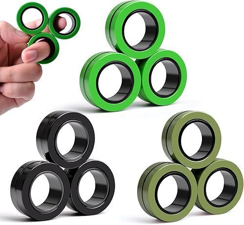 Vista 42 de Cevioce Paquete de 15 anillos magnéticos Fidget Toys Finger Spinner Pack
