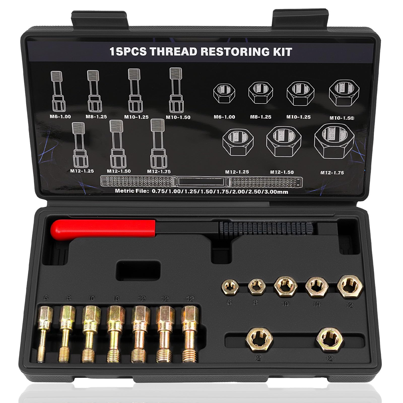 Photo 1 of Aikyciu 15 PCS Metric Thread Chaser Set and Repair Kit
