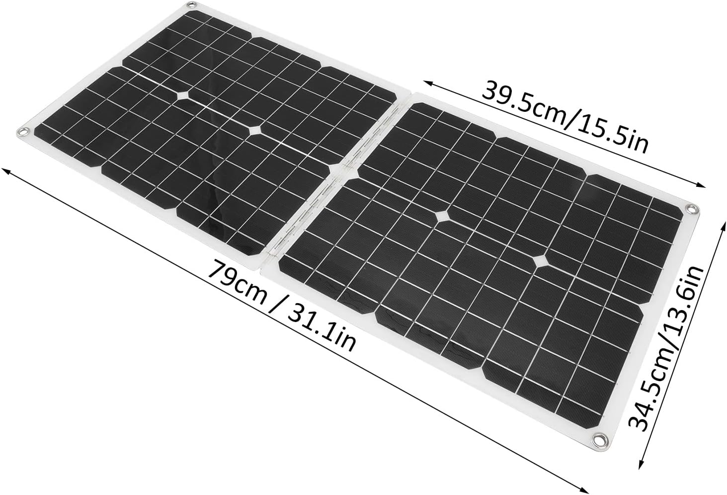 折りたたみ式ソーラーパネル 省エネポリシリコンソーラーパネル50w船舶用キャラバンポータブル12 24v100aカーバッテリー用 高品質