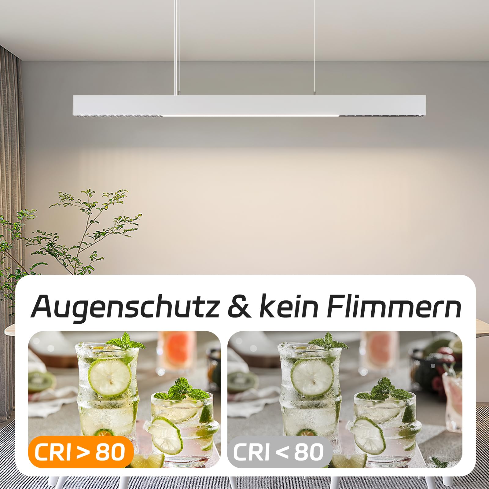 Homefire Pendelleuchte Esstisch Dimmbar Hängelampe: Modern Pendellampe