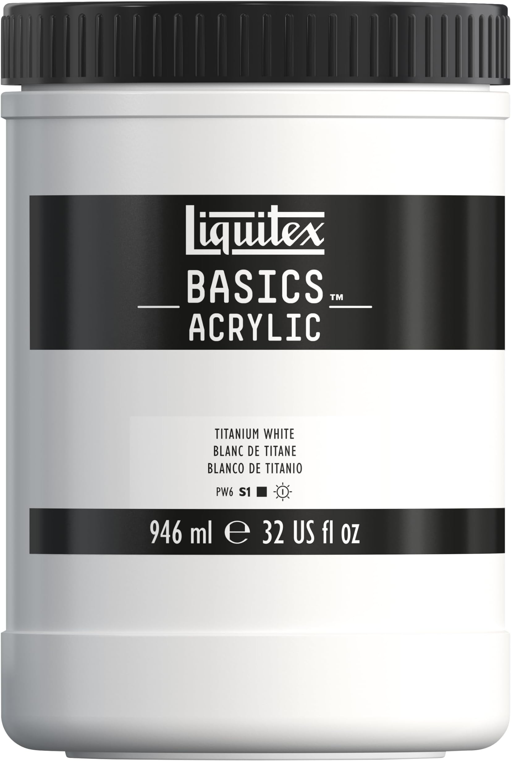 BASICS Acrylic Paint 32-oz jar, Titanium White