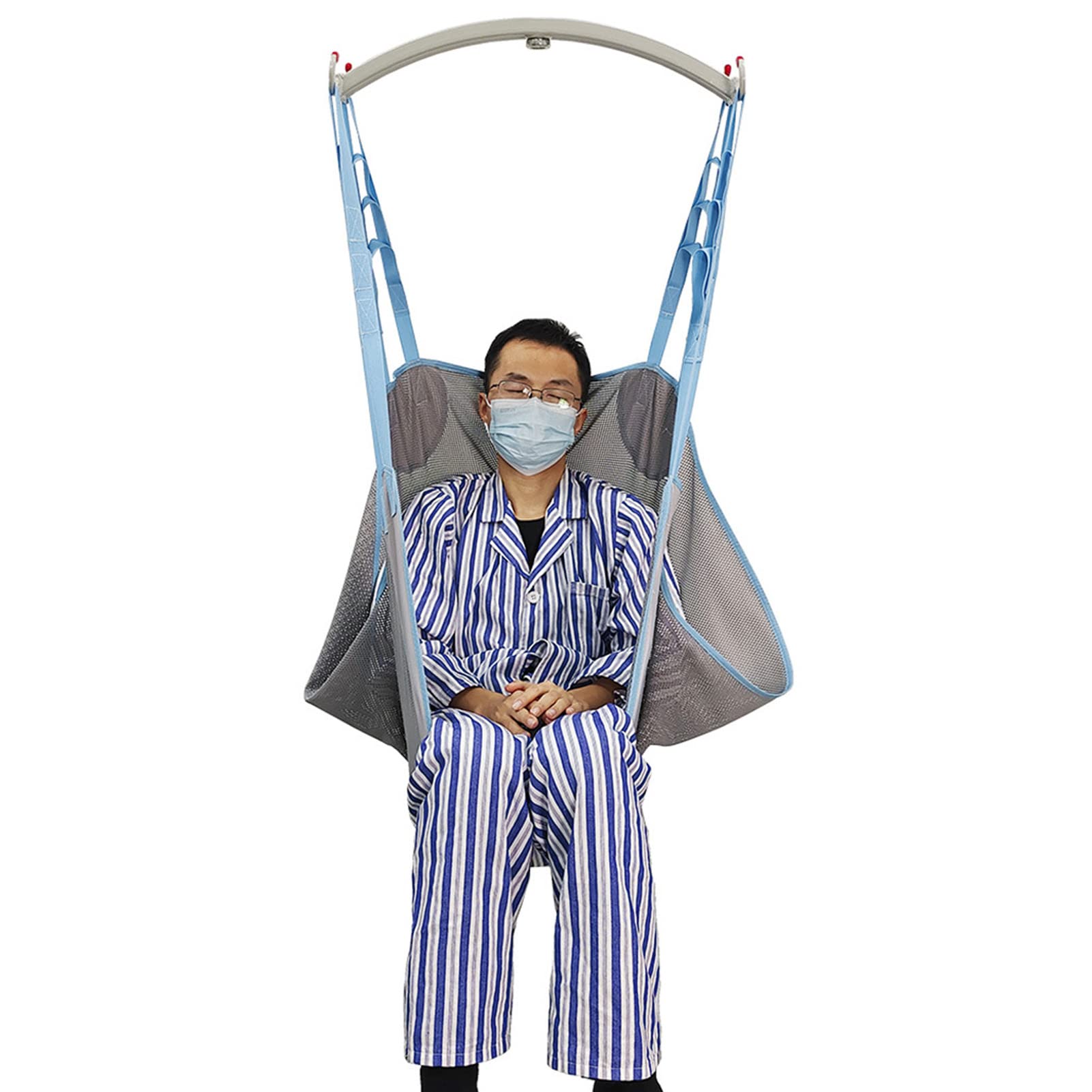 Eslinga de Transferencia de Pacientes, 230 Kg de Capacidad Transpirable, 4 Posiciones, Eslinga de Elevación de Pacientes con Direccional para Hospital (L)